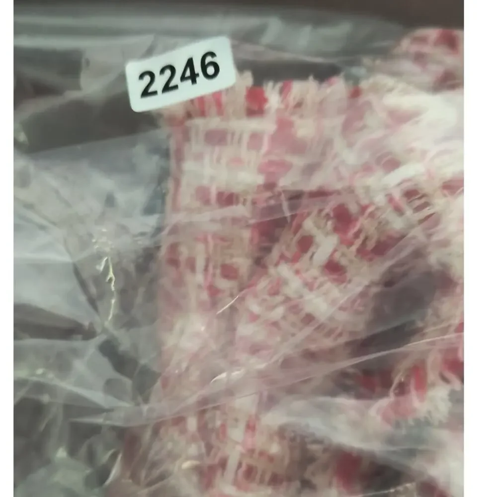 Talbots Plus 14W Red Tweed Metallic Blazer Old Money Preppy Fringe Jacket - Picture 15 of 15